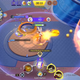 A Cinderace defending its teammate Zeraora as it scores in Pokémon Unite.